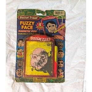 JA-RU Pocket Travel Fuzzy Face Magnetic Drawing Board Toy w/ Stylus, Age 4+